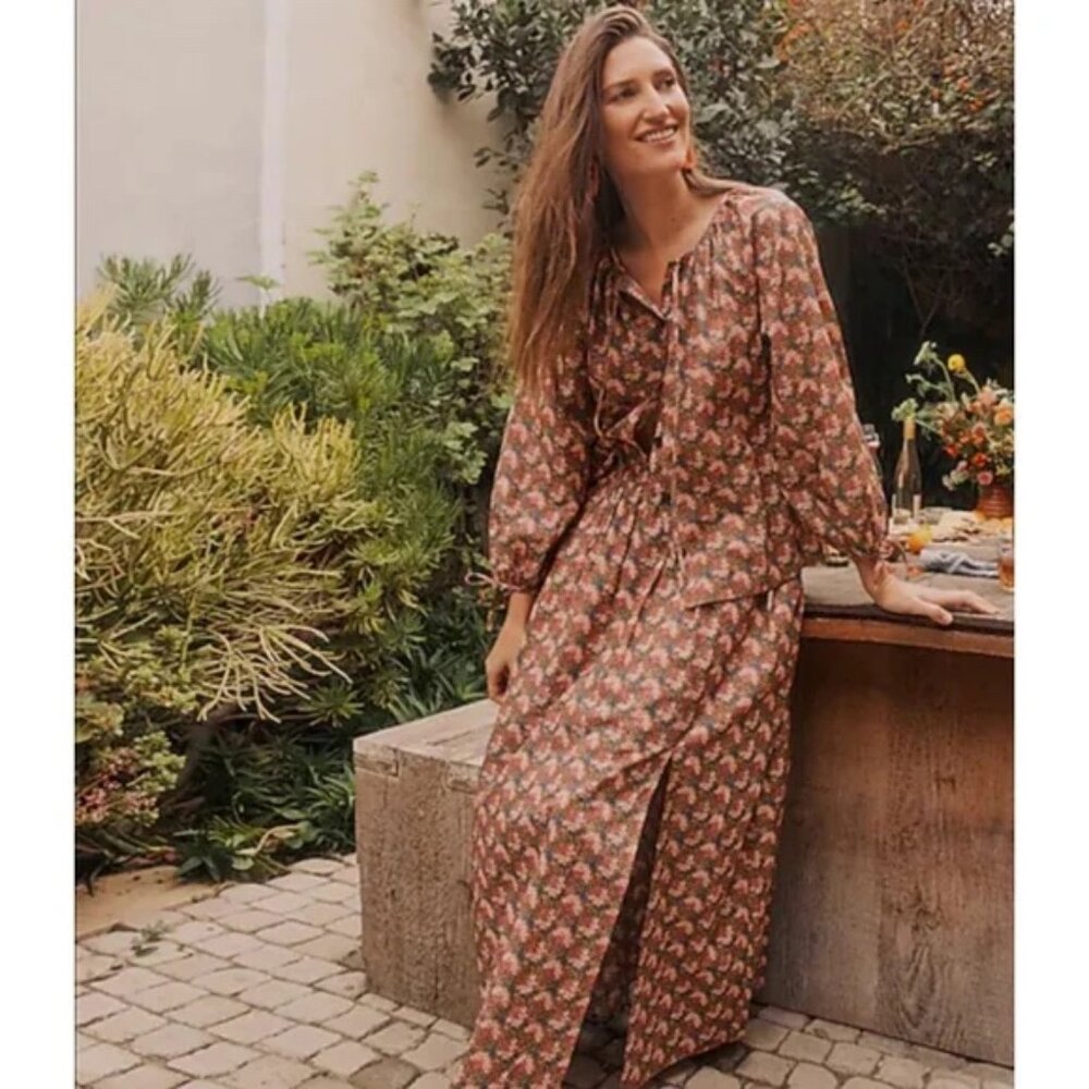 J. CREW Collection SET Liberty Floral Bohemian Top and Maxi Skirt